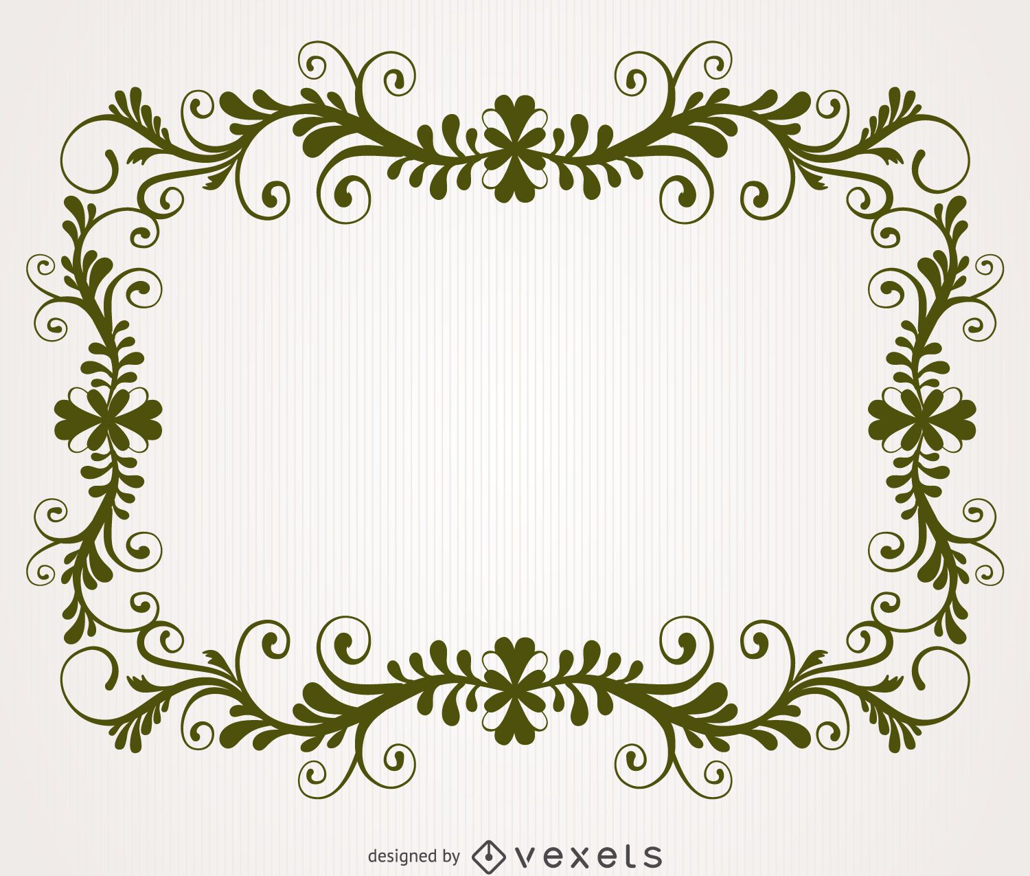 Antique floral swirl frame