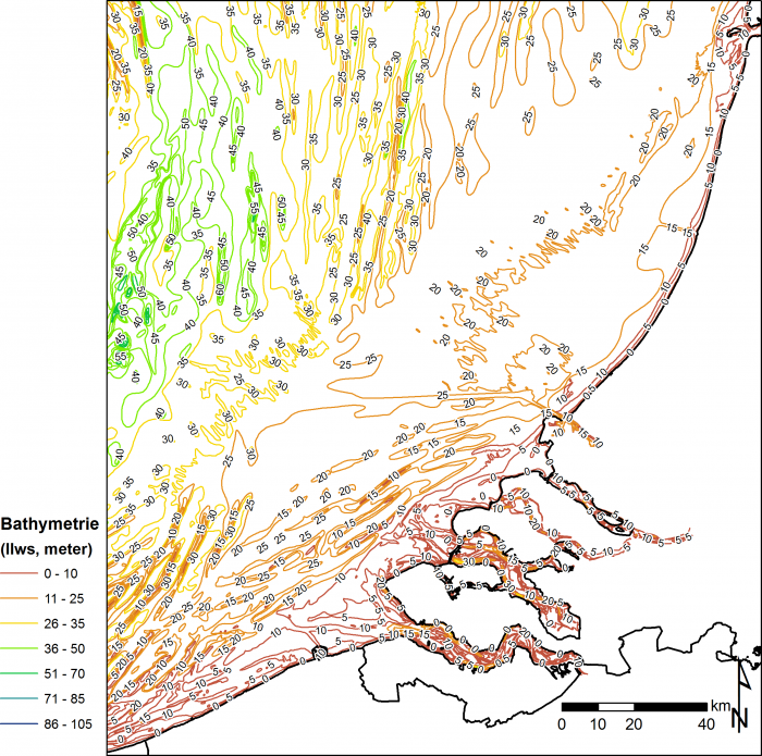 Bathymetry of the North Sea