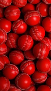 Preview wallpaper balls, red, round, sport