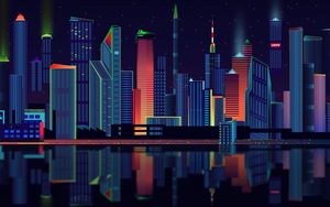 Preview wallpaper city, vector, panorama