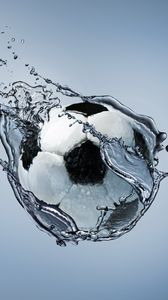 Preview wallpaper football, ball, exercise, water, abstraction