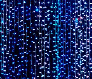 Preview wallpaper garland, light, blue, dark