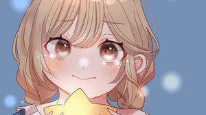 Preview wallpaper girl, tears, sad, star, anime, art