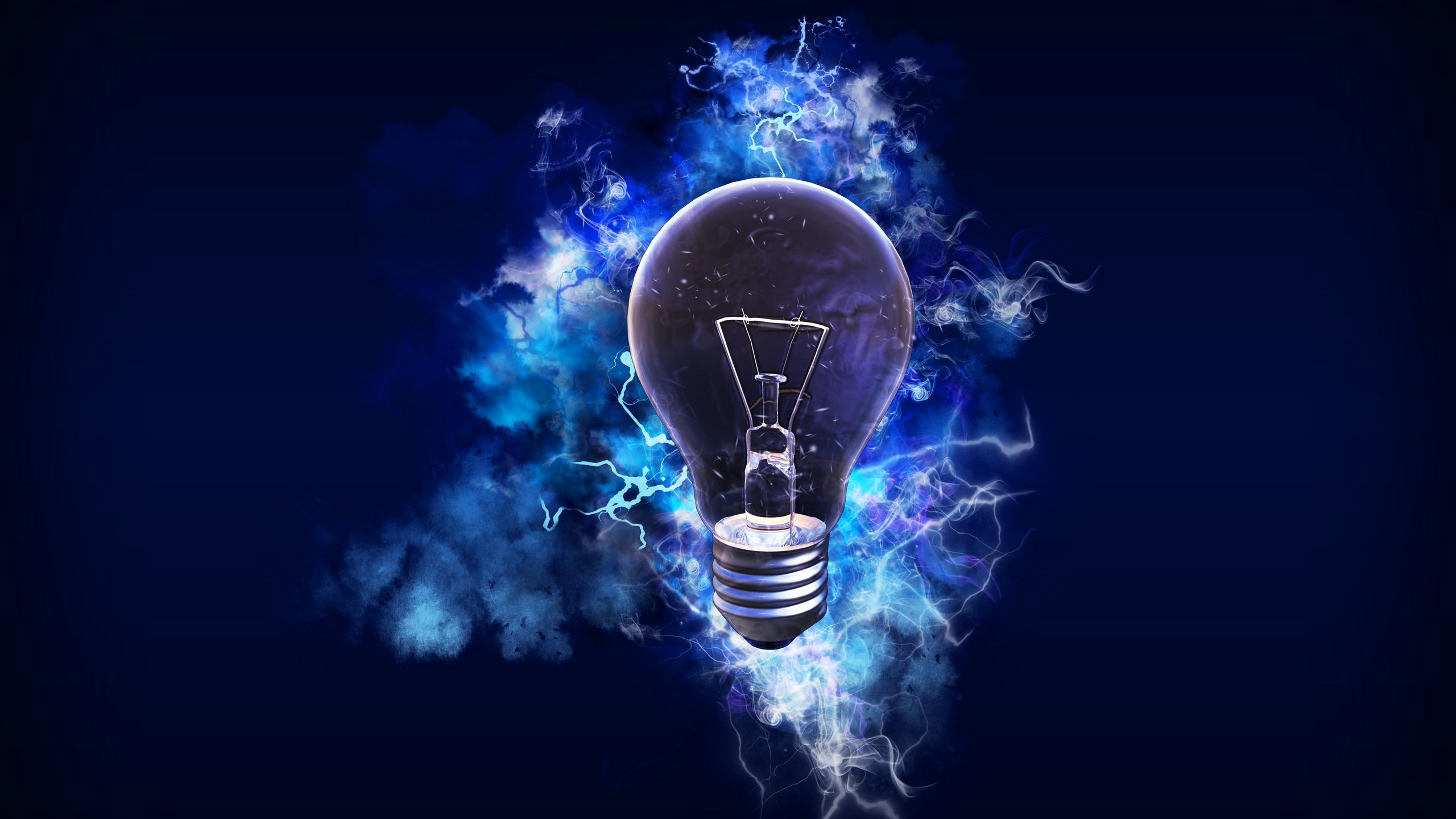 Download wallpaper 2560x1440 light bulb, electricity, energy, light  widescreen 16:9 hd background