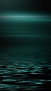 Preview wallpaper sea, horizon, dark, minimalism, brilliance