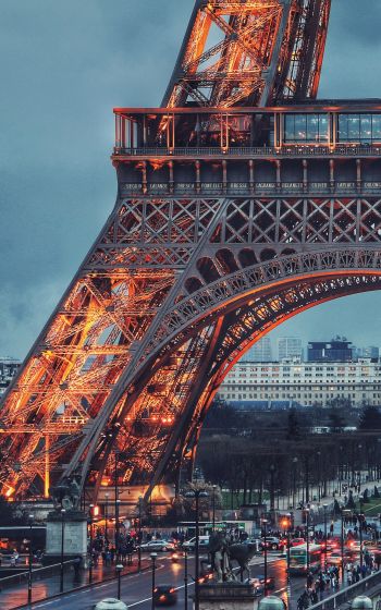 eiffel tower, Paris, France Wallpaper 1200x1920