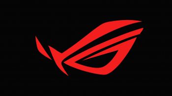 Обои 2560x1440 логотип ASUS ROG, на черном фоне