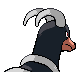 Imagen posterior de Houndoom macho en la cuarta generación