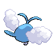 Imagen posterior de Swablu macho o hembra en la cuarta generación