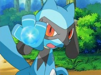 Riolu usando esfera aural.