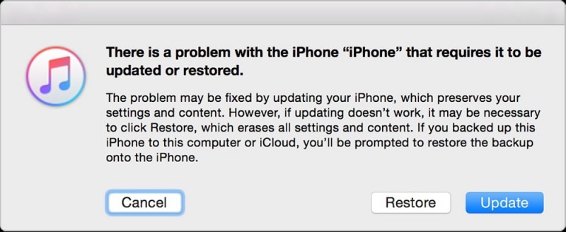 restore iphone in itunes