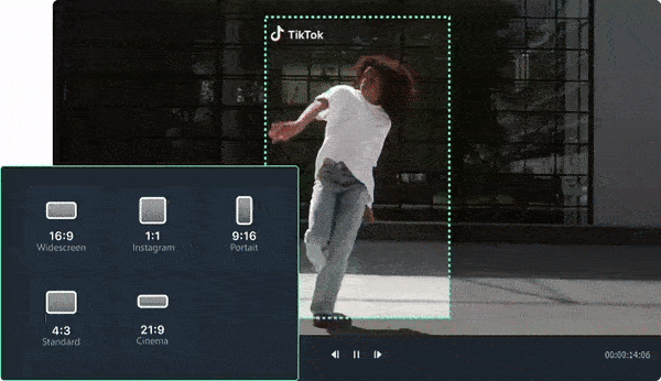 change video aspect ratio with filmora