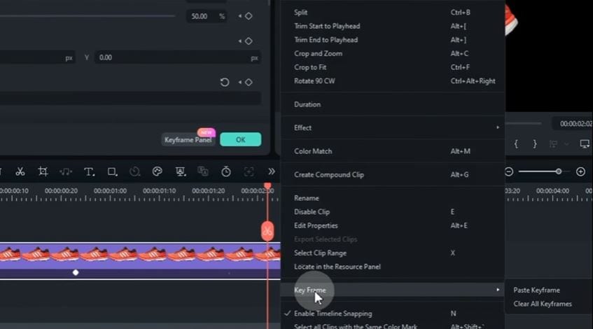 paste keyframes