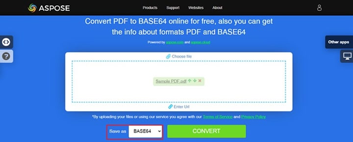 aspose enregistrer un pdf en base64