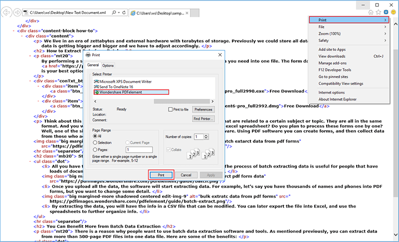 pdf de xml