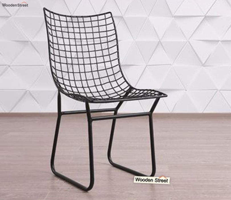 Todd Wire Mesh Metal Chair (Black)