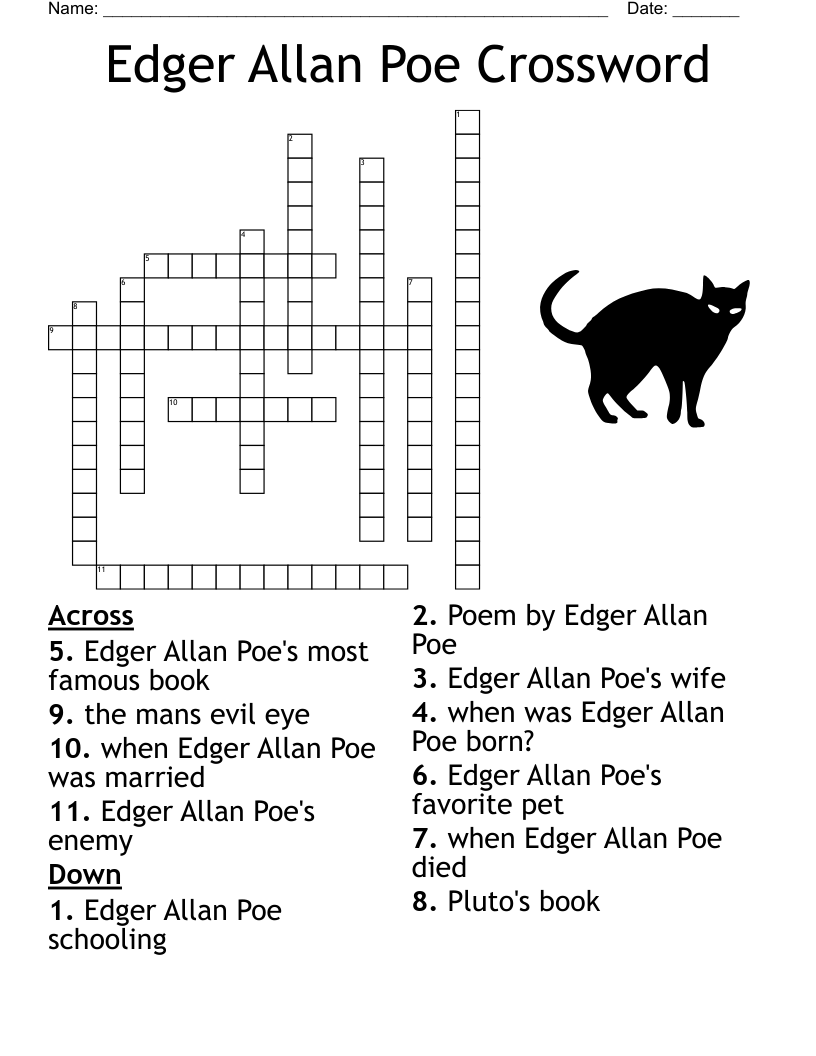 Edger Allan Poe Crossword