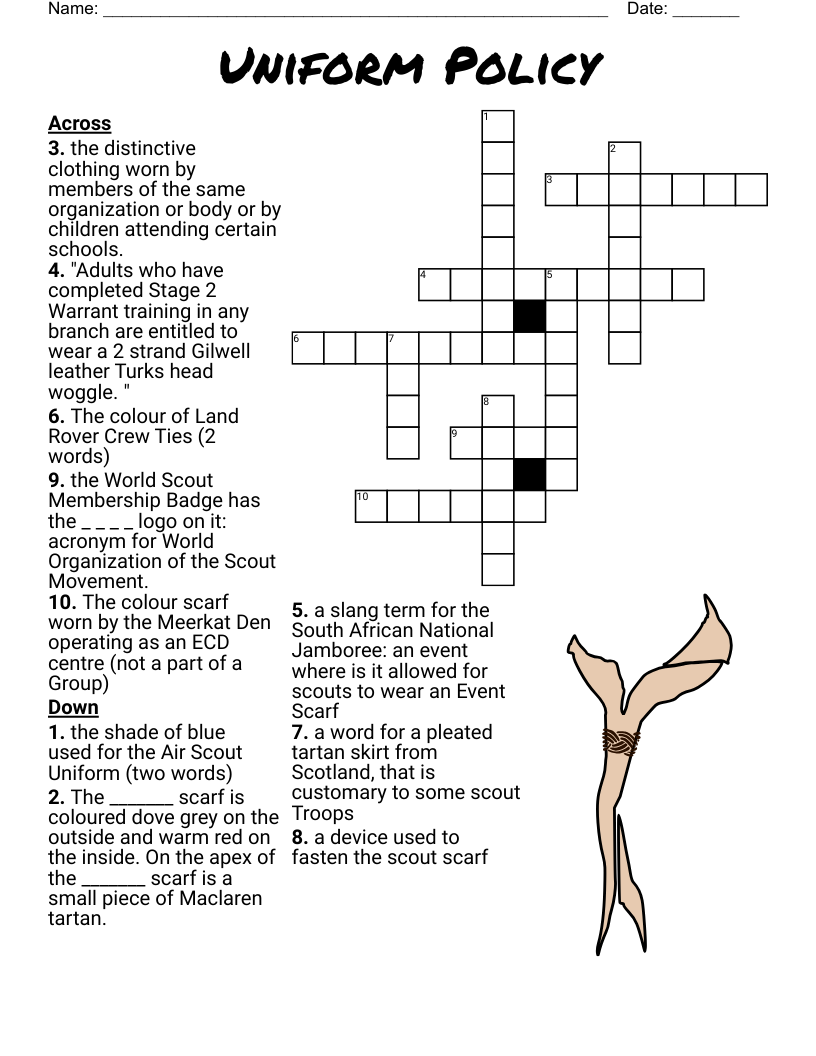 Uniform Policy Crossword