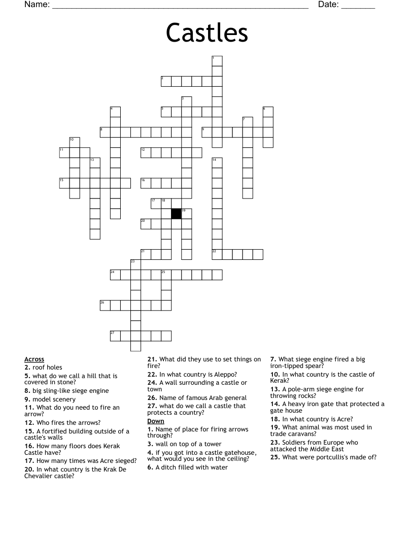 Castles Crossword