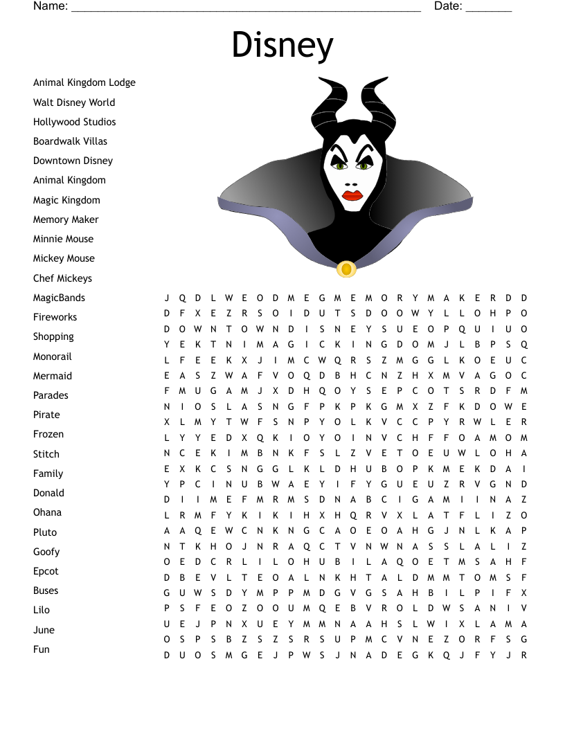 Disney Word Search