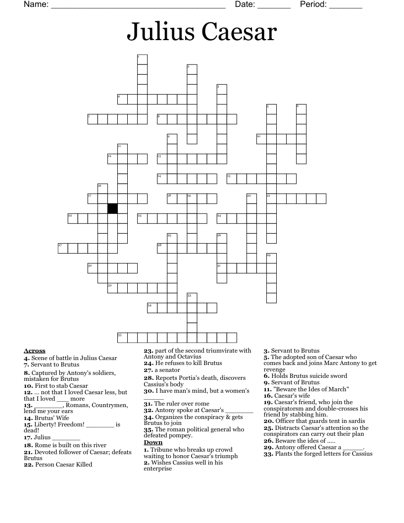 Julius Caesar Crossword