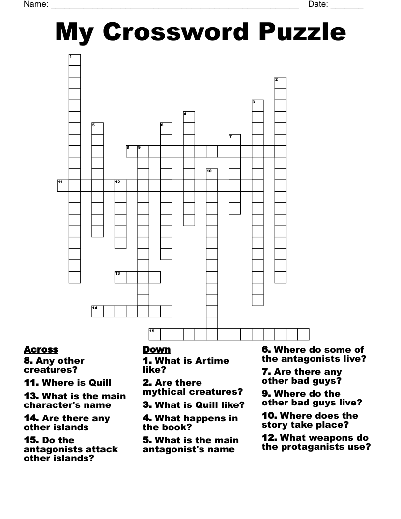 My Crossword Puzzle - WordMint