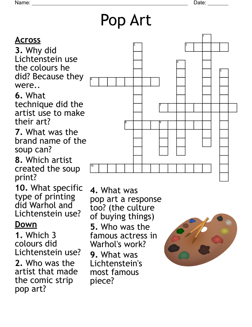 Pop Art  Crossword