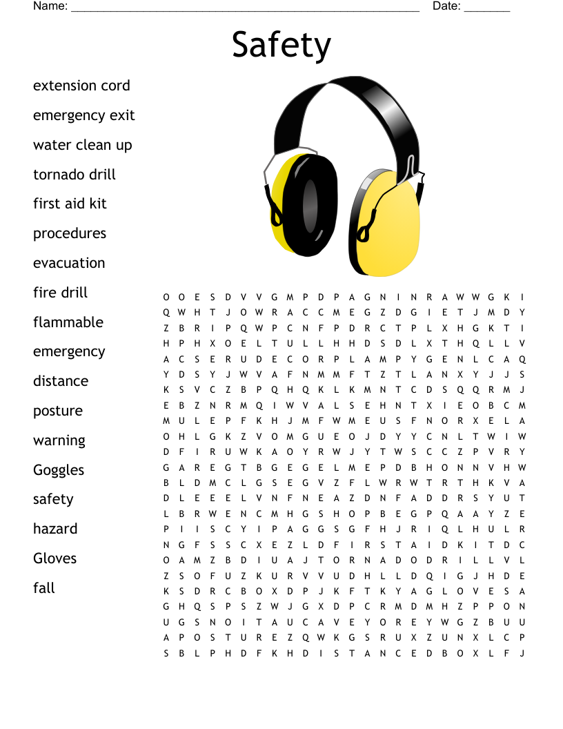 Safety Word Search