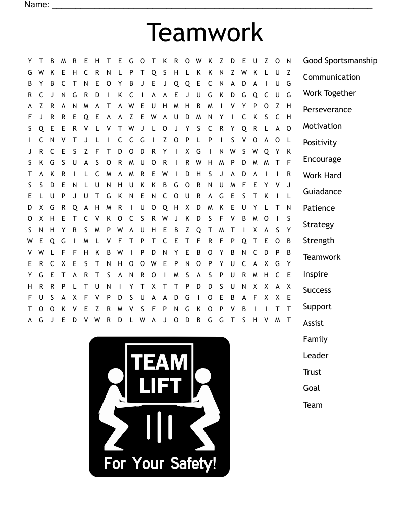 Teamwork Word Search