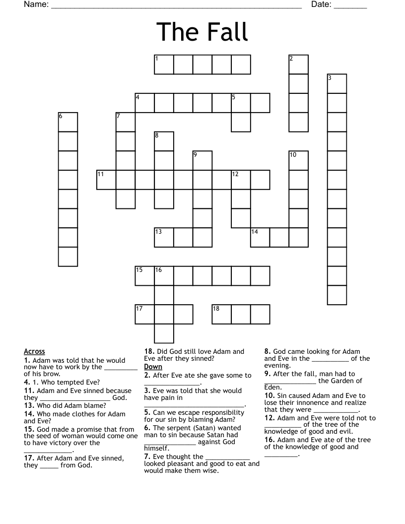 The Fall Crossword