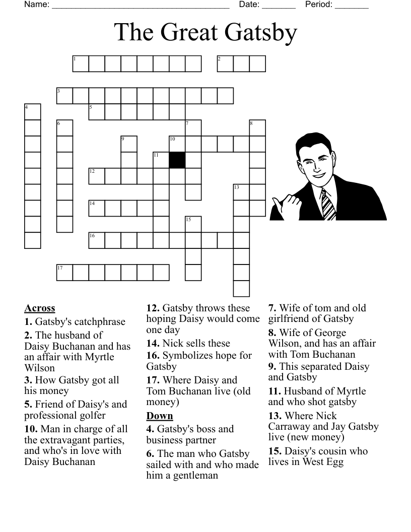 The Great Gatsby Crossword