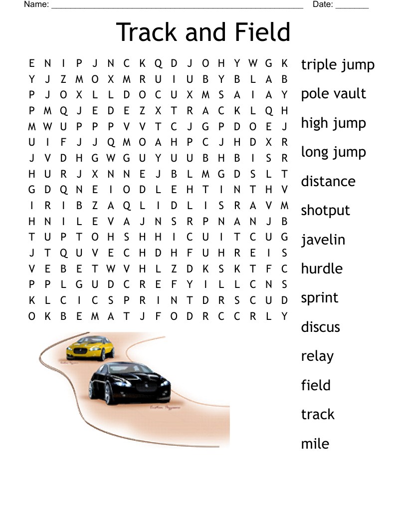 Track and Field Word Search