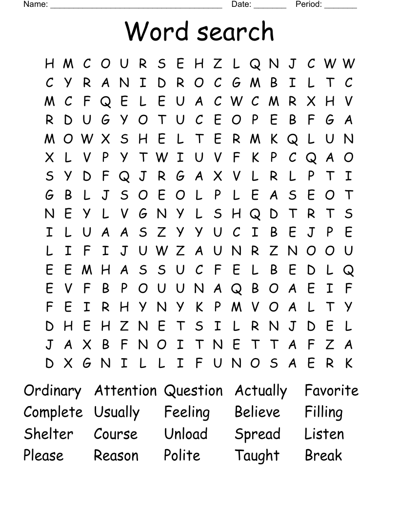 Word search - WordMint