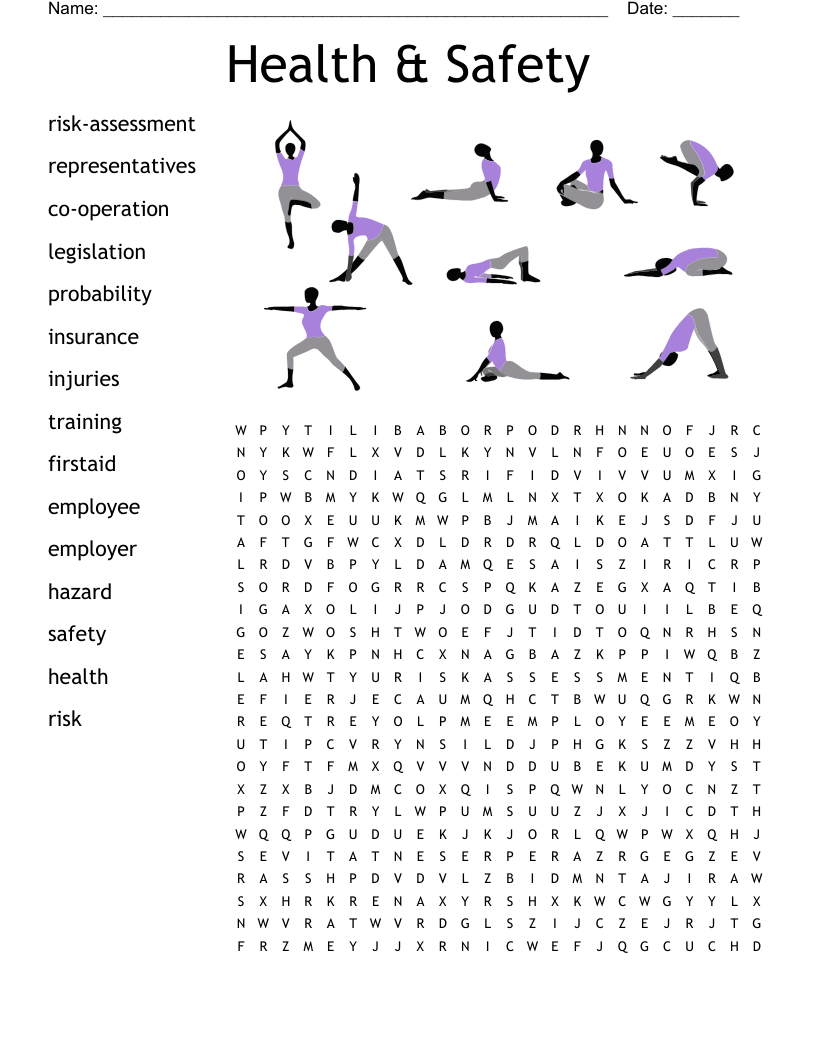 Health & Safety Word Search