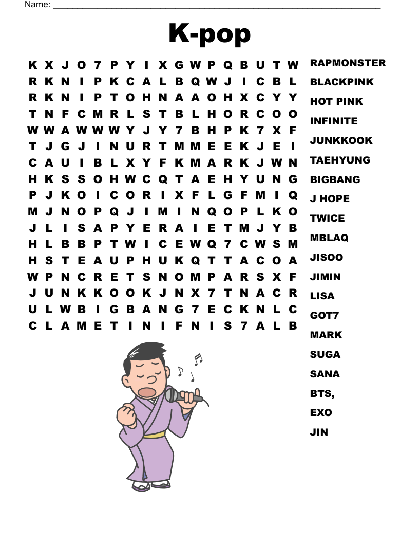 K-pop Word Search