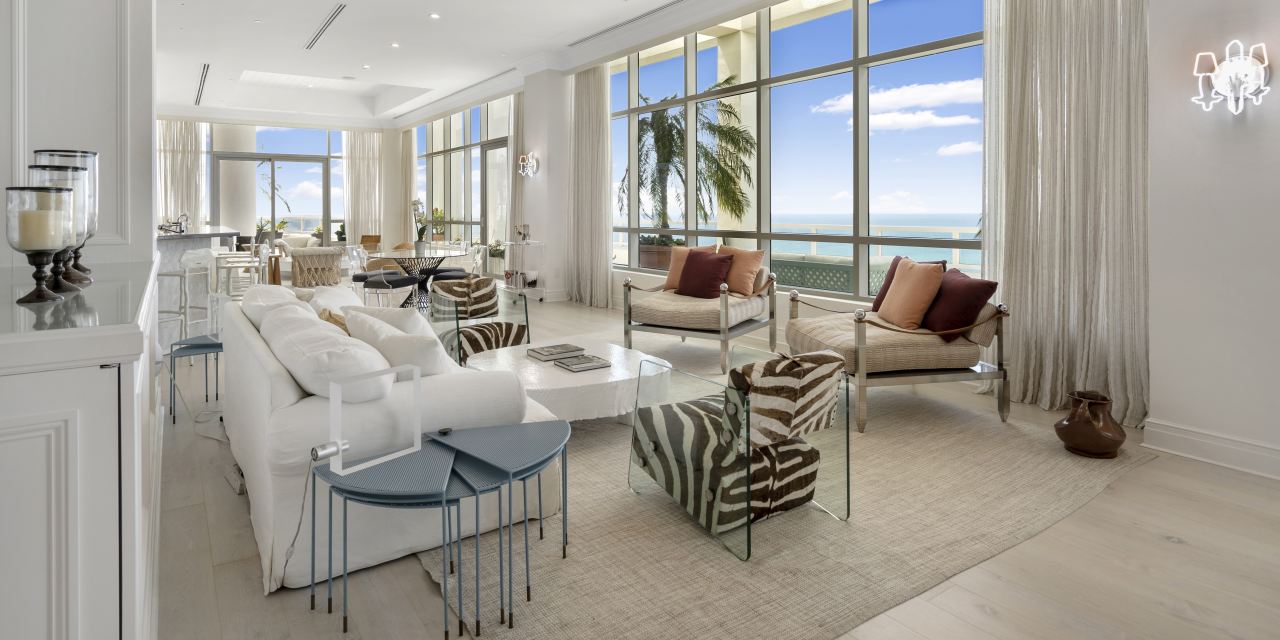 Side-by-Side Penthouses in Miami Beach List for Combined $45 Million - WSJ