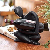 Wood wine bottle holder, Hospitality