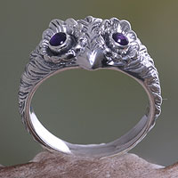 Amethyst ring, Owl Wisdom