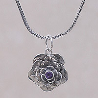 Amethyst flower necklace, Holy Lotus