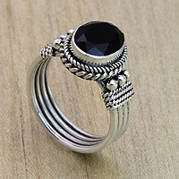 Onyx crown ring, Bali Glow