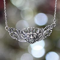 Sterling silver pendant necklace, Barong Hero