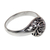 Sterling silver flower ring, 'Rainforest Bloom' - Unique Sterling Silver Band Ring