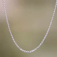 Sterling silver chain necklace, Chain of Celebration