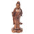 Wood statuette, 'Beautiful Kwan Im' - Buddhist Goddess Sculpture Hand-carved Wood