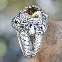 Citrine cocktail ring, Golden Sorceress