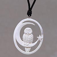 Bone pendant necklace, Magic Night