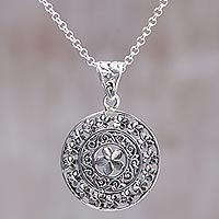 Sterling silver pendant necklace, Sacred Petals