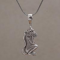 Sterling silver pendant necklace, Wondering Lutung