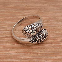 Sterling silver wrap ring, Two Shadows