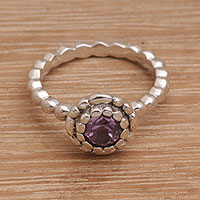 Amethyst single-stone ring, Pretty Posy